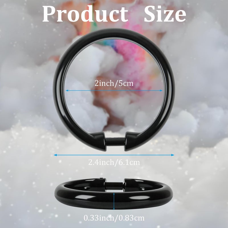 Kutesna 24PCS Shower Curtain Hooks,Black Shower Curtain Rings,Plastic Shower Hooks,Easy to Snap Closure,Rust Proof Anti-Drop Shower Rings,Smooth Sliding Curtain Hooks for Bathroom Shower Rods Curtains - Image 2